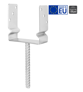 Obrázok ku produktu U na roxore 150x60x150/4 ø18 PUZ150 úzke s prelisom Zn