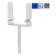 Obrázok ku produktu U na roxore 150x60x150/4 ø18 PUZ150 úzke s prelisom Zn