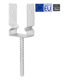 Obrázok ku produktu U na roxore 100x60x150/4 ø18 PUZ100 úzke s prelisom Zn