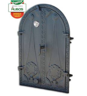 Obrázok ku produktu Liatinové udiarenské dvierka 605x410 s teplomerom, DW13T