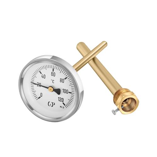 Zväčšený obrázok ku produktu Teplomer + jímka, TB-63/120/R150, 120 °C