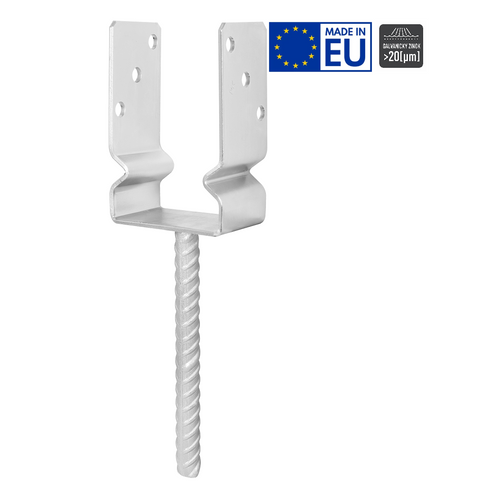 Zväčšený obrázok ku produktu U na roxore 90x60x150/4 ø18 PUZ90 úzke s prelisom Zn