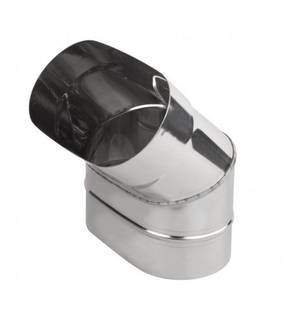 Obrázok ku produktu Koleno 45°ovál 0,6 mm 120/240 dlhý bok, nerez antikoro 1.4404