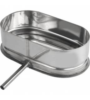 Obrázok ku produktu Odkaľovač ovál 0,6 mm 120/220, bočný vývod, nerez antikoro 1.4404