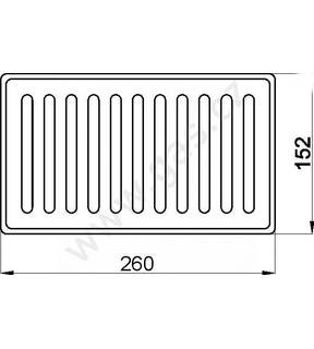 Obrázok ku produktu Rošt 260x152x28, liatina