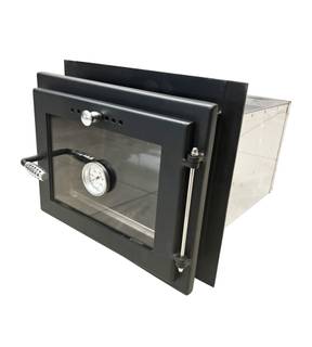 Obrázok ku produktu Rúra pečiaca 410x325 mm so sklom, teplomerom a reguláciou vzduchu, 09T čierna/chróm