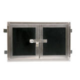 Obrázok ku produktu Chlebové dvierka 470x290 mm dvojdielne, 06 nerez/čierna