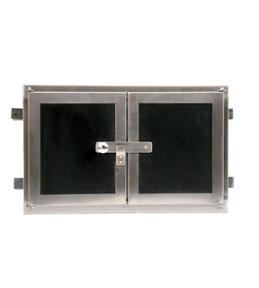 Obrázok ku produktu Chlebové dvierka 470x290 mm dvojdielne, 06 nerez/čierna