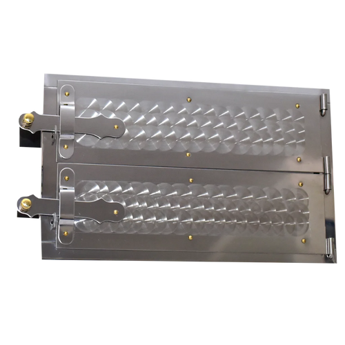 Zväčšený obrázok ku produktu Chlebové dvierka 470x290 mm, 02 nerez/zlaté doplnky
