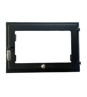 Obrázok ku produktu Chlebové dvierka 505x345 mm so sklom a reguláciou vzduchu, 08 čierna/chróm