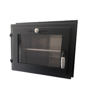 Obrázok ku produktu Rúra pečiaca 415x325 mm so sklom a reguláciou vzduchu, 09 čierna/chróm