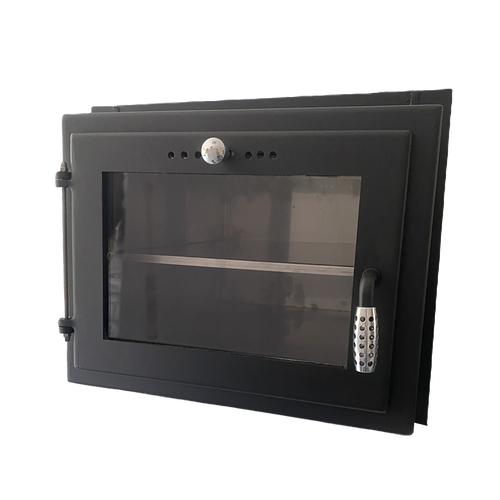 Zväčšený obrázok ku produktu Rúra pečiaca 415x325 mm so sklom a reguláciou vzduchu, 09 čierna/chróm