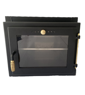 Obrázok ku produktu Rúra pečiaca 415x325 mm so sklom a reguláciou vzduchu, 10 čierna/zlatá