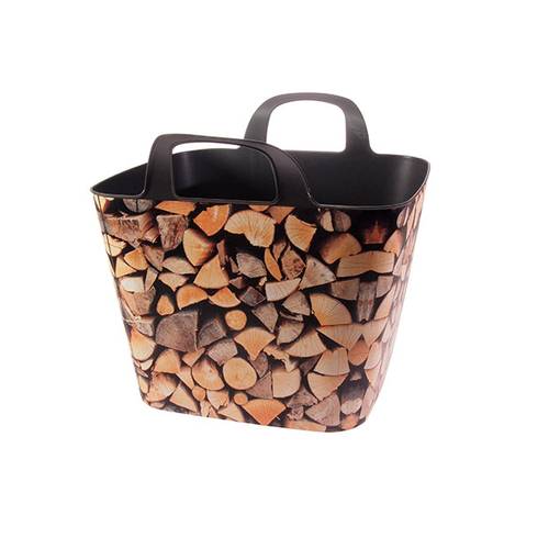 Zväčšený obrázok ku produktu Kôš na drevo plastový dekor drevo 52x38x40 cm 30.60.025.0 LIENBACHER