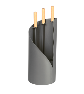 Obrázok ku produktu Náradie krbové 23x64cm antracit držadlá drevo LIENBACHER