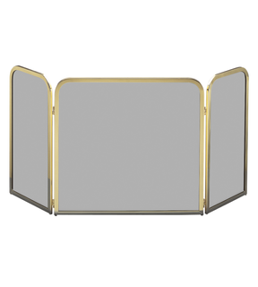 Obrázok ku produktu Zábrana ku krbu 3-dielna 48x100cm dymové sklo mosadz LIENBACHER