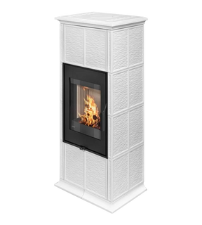 Obrázok ku produktu Krbové kachle Gremio 3 - keramika biela matná 90901 ROMOTOP