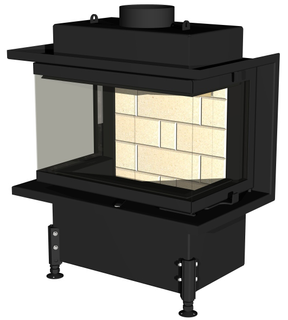 Obrázok ku produktu Krbová vložka EKO 2R90 670/450-S/400, LD2, čierna farba, KOBOK