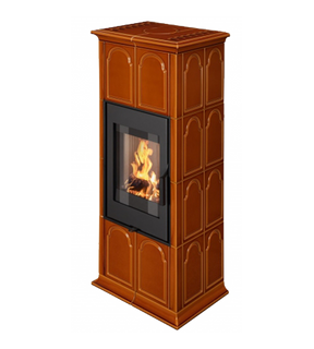 Obrázok ku produktu Krbové kachle Gremio 2 - keramika biela lesklá 90002, ROMOTOP