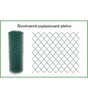 Obrázok ku produktu Štvorhranné pletivo pletené poplastované, výška 1500 mm, veľkosť oka 60x60 mm, hrúbka drôtu 2,5 mm, balík 15 m