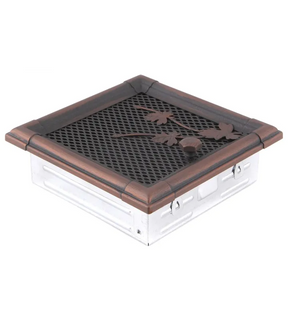 Obrázok ku produktu Krbová mriežka RETRO 16x16 so žalúziou, meď patina