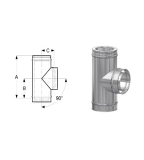 Obrázok ku produktu Sopúch 0° + 2 spony ICS25 150 Schiedel