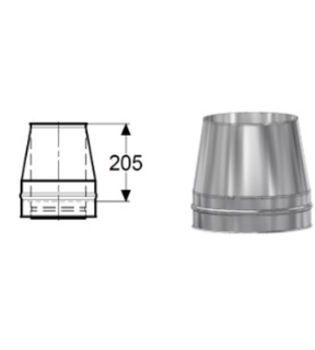 Obrázok ku produktu Hlava kónická krycia + spona ICS25 150 Schiedel