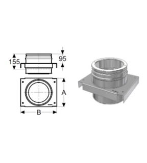 Obrázok ku produktu Vynášací diel 150 + spona ICS25 Schiedel