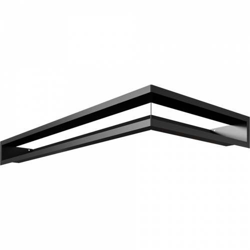 Zväčšený obrázok ku produktu Mriežka otvorená rohová 400x800x90 LUFT pravá SF plytká čierna matná