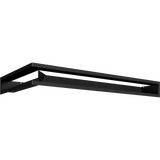 Obrázok ku produktu Mriežka otvorená rohová 766x547x90 LUFT ľavá SF plytká čierna matná