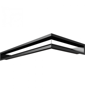 Obrázok ku produktu Mriežka otvorená rohová 766x547x90 LUFT pravá SF plytká čierna matná