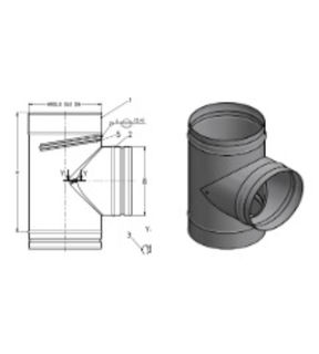 Obrázok ku produktu Sopúch vložkovací 140/90/0,6/316/MA/PPL06 PRIMA PLUS Schiedel