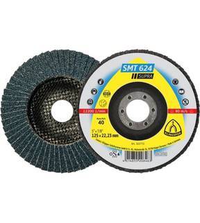 Obrázok ku produktu Kotúč 125 P100 SMT 624 Fe/INOX brúsny lamelový modrý-zirkon