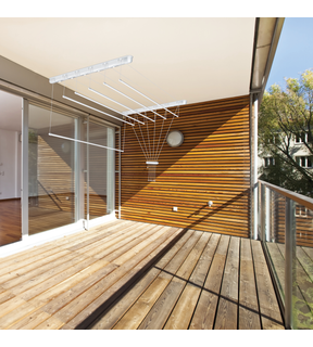 Obrázok ku produktu Stropný sušiak na prádlo 1,4 m - 6 dielny, biela 222