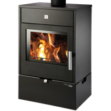 Obrázok ku produktu Teplovodné krbové kachle Werfen 9 s výmenníkom, čierna/liatinové dvierka, HAAS+SOHN HOME