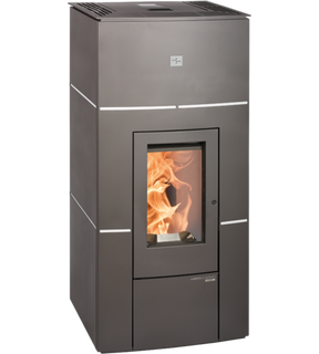Obrázok ku produktu Peletové krbové kachle HSP 6 Rueda PGI, antracit/biele lišty, HAAS+SOHN PREMIUM
