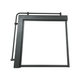 Obrázok ku produktu Rám sporákový 630x630 mm s madlom a prekrytím, čierna