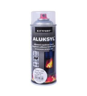 Obrázok ku produktu Žiaruvzdorná vypaľovacia silikónová farba do 500 °C, čierna, 400 ml, Aluksyl®