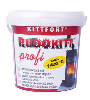 Obrázok ku produktu Žiaruvzdorný tmel Kittfort Rudokitt Profi 1,8 kg 1400°C