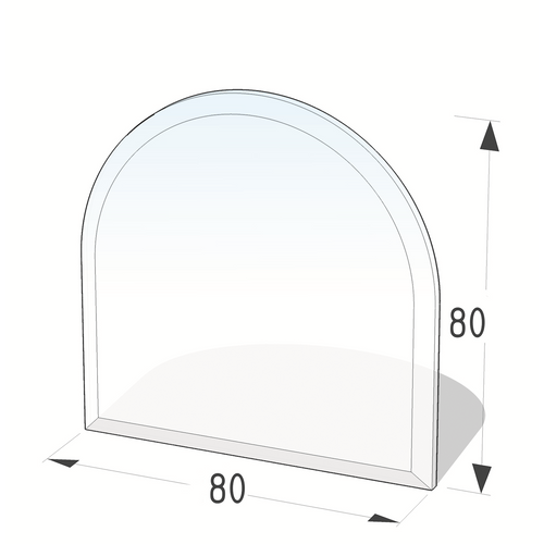 Zväčšený obrázok ku produktu Sklo pod kachle s fazetou 20 mm 800x800x8 mm, 21.02.897.2