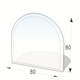 Obrázok ku produktu Sklo pod kachle s fazetou 20 mm 800x800x8 mm, 21.02.897.2