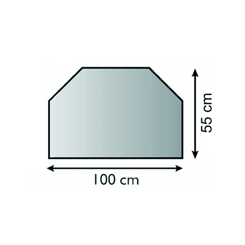 Zväčšený obrázok ku produktu Sklo pod kachle s fazetou 20 mm 1000x550x6 mm, 21.02.871.2