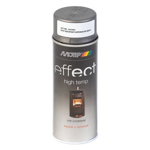 Zväčšený obrázok ku produktu Žiaruvzdorná farba-lak v spreji, tepelná odolnosť do 800 °C, antracit, 400 ml