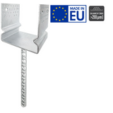Obrázok ku produktu U na roxore 150x120/4 ø20x250 PUZS150 s prelisom Zn