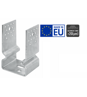 Obrázok ku produktu U bez roxora 150x120/4 v=150 UZS150 s prelisom, široké Zn