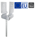 Obrázok ku produktu U na roxore 80x80/4 ø16x250 PUZS80 s prelisom Zn