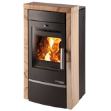 Obrázok ku produktu Teplovodné krbové kachle Visby s výmenníkom, čierna/Woodstone Prestige, HAAS+SOHN
