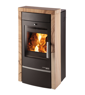 Obrázok ku produktu Teplovodné krbové kachle Visby s výmenníkom, čierna/Woodstone Prestige, HAAS+SOHN