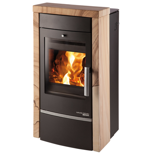 Zväčšený obrázok ku produktu Teplovodné krbové kachle Visby s výmenníkom, čierna/Woodstone Prestige, HAAS+SOHN