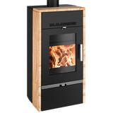 Obrázok ku produktu Teplovodné krbové kachle Farum s výmenníkom, čierna/Woodstone Prestige, HAAS+SOHN